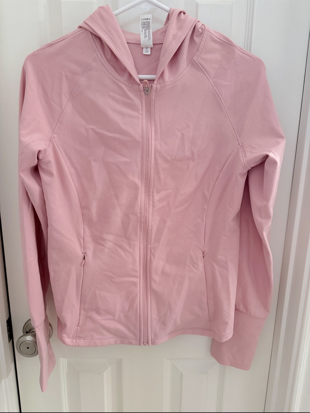 Light Pink Women's Hooded Zip Jacket